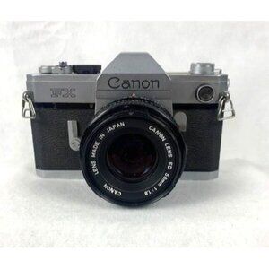 Vintage Canon FX 35mm SLR Camera W/ 50mm f1.8 Lens